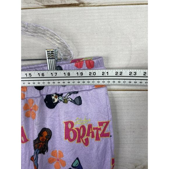Bratz Women's Sleep Pajama Pants Sz XXL Purple Floral Fleece Pull On Cozy Boho - Picture 4 of 10